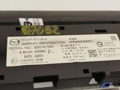 Автозапчастина б/у багатофункційний дисплей для mazda 3 fastback (bp) skyactiv-x m hybrid посилання на oem iam bdgf611j0a b20167069 