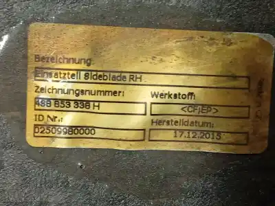 Second-hand car spare part decorative moulding for audi r8 (4s3, 4sp) 5.2 fsi quattro oem iam references 4s8853338h  