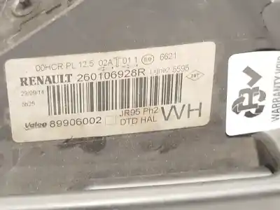 Автозапчасти б/у правая фара за renault scénic iii (jz0/1_) 1.2 tce ссылки oem iam 260106928r 89906002 