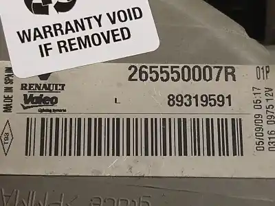 Pièce détachée automobile d'occasion feu arrière gauche pour renault megane iii fastback (bz0/1_, b3_) 1.9 dci (bz0n, bz0j) références oem iam 265550007r  