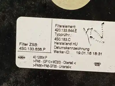 Second-hand car spare part air filter for audi r8 (4s3, 4sp) 5.2 fsi quattro oem iam references 4s0133812d 420133844e 4s0133811e