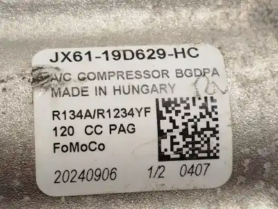 Автозапчастина б/у компресор кондиционера для ford tourneo custom v362 autobús (f3) 1.0 ecoboost phev посилання на oem iam jx6119d629hc  2634805
