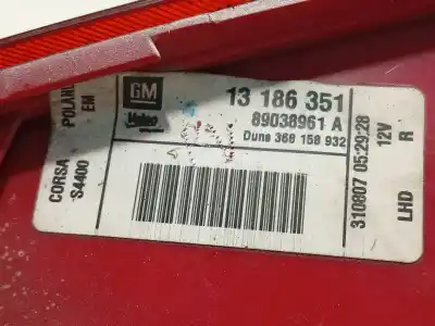 Автозапчасти б/у правый задний фонарь за opel corsa d (s07) 1.3 cdti (l08, l68) ссылки oem iam 13186351 890238961a 