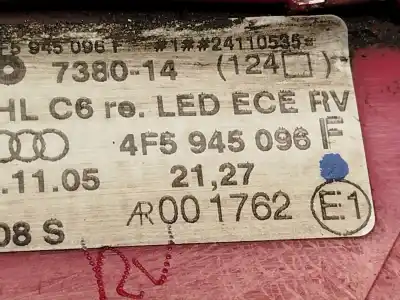 Second-hand car spare part right tailgate light for audi a6 c6 (4f2) 2.0 tdi oem iam references 4f5945096f  