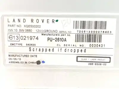 Автозапчастина б/у аудіо система / радіо cd для land rover range rover iii (l322) 3.0 d 4x4 посилання на oem iam xqe500202  