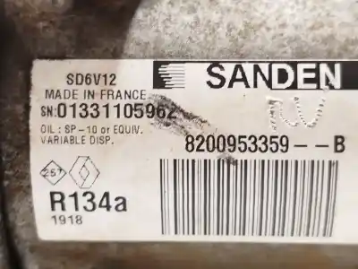 Автозапчастина б/у компресор кондиционера для renault kangoo express (fw0/1_) 1.5 dci 75 (fw07, fw10, fw04) посилання на oem iam 8200953359 sd6v12 