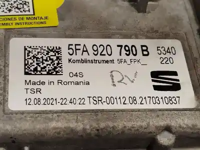 Pezzo di ricambio per auto di seconda mano pannello degli strumenti per cupra formentor (km7) 1.5 tsi riferimenti oem iam 5fa920790b  