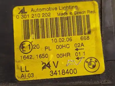 Second-hand car spare part right headlight for bmw x3 (e83) 2.0 d oem iam references 3418400 0301210202 63123418400