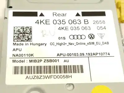 Second-hand car spare part gps navigation system for audi e-tron (gen) 50 quattro oem iam references 4ke035063b  