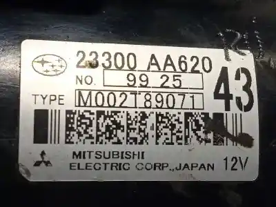 Second-hand car spare part starter motor for subaru legacy berl. b13 (bl) 2.0 d classic oem iam references 23300aa620 m002t89071 