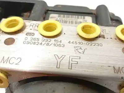 Peça sobressalente para automóvel em segunda mão abs por toyota auris (_e15_) 1.4 d-4d (nde150_) referências oem iam 4451002230 0265800827 0265232154
