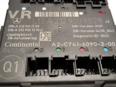 Peça sobressalente para automóvel em segunda mão bsi / bcm / módulo eletrónico confort por mercedes-benz clase e (w212) lim. 2.1 cdi cat referências oem iam a2129009328 2129009328 