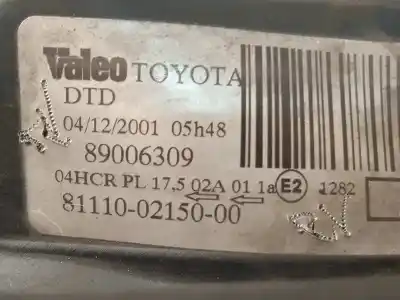 Gebrauchtes Autoersatzteil rechter scheinwerfer zum toyota corolla (e12) 1.6 16v oem-iam-referenzen 89006309  