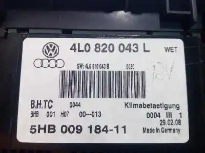 Peça sobressalente para automóvel em segunda mão comando de sofagem (chauffage / ar condicionado) por audi q7 (4l) v6 3.0 tdi (176kw) clean diesel ambiente referências oem iam 4l0820043l 5hb00918411 4l0820043b