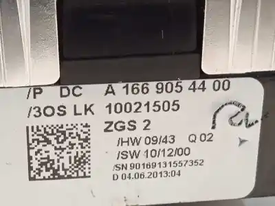 Автозапчастина б/у передні вікний вмикач для mercedes-benz clase a (w176) a 200 cdi (176.001) посилання на oem iam a1669054400 1669054400 