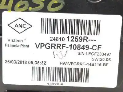 Автозапчастина б/у панель інструментів для renault clio iv (bh_) 0.9 tce 90 посилання на oem iam 248101259r  
