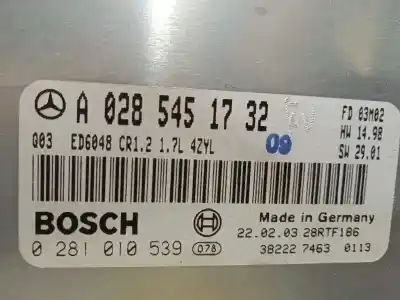 Second-hand car spare part ecu engine control for mercedes-benz vaneo (w414) furgoneta compacta cdi vaneo city trend oem iam references a0285451732 0281010539 