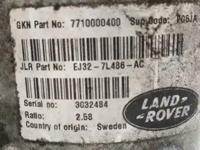 Recambio de automóvil de segunda mano de diferencial delantero para land rover evoque 2.2 td4 cat referencias oem iam ej327l486ac 7710000400 lr051075