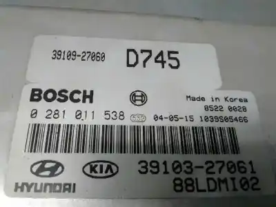 Second-hand car spare part ecu engine control for kia cerato 2.0 lx crdi familiar oem iam references 3910327061 0281011538 