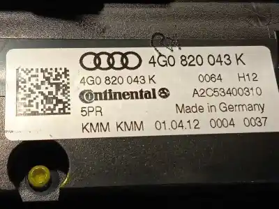 Peça sobressalente para automóvel em segunda mão comando de sofagem (chauffage / ar condicionado) por audi a7 sportback (4ga) 3.0 tdi quattro referências oem iam 4g0820043k 4g0820043k5pr 