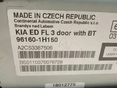Автозапчасти б/у аудиосистема / радио cd за kia cee´d (jd) 1.6 crdi 128 ссылки oem iam 961601h150 a2c53387506 