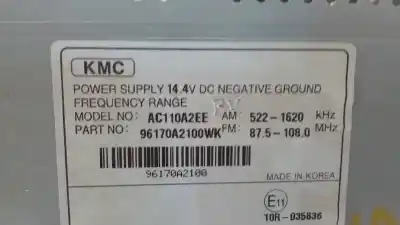 Recambio de automóvil de segunda mano de sistema audio / radio cd para kia pro_cee´d ( ) concept referencias oem iam 96170a2100 96170a2100wk 