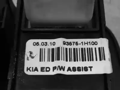 Peça sobressalente para automóvel em segunda mão botão / interruptor elevador vidro traseiro esquerdo por kia cee´d emotion referências oem iam 935751h100  