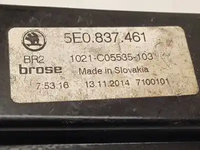 Автозапчастина б/у регулятор вікна передній лівий для skoda octavia iii combi (5e5, 5e6) 2.0 tdi посилання на oem iam 5q0837461 5q0959801b 0130822717