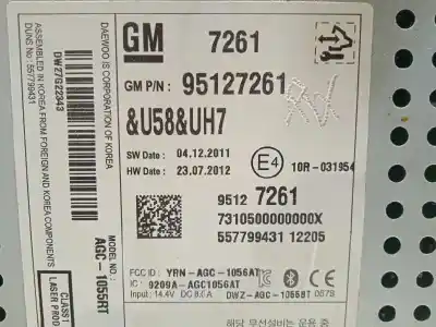 Автозапчастина б/у аудіо система / радіо cd для chevrolet aveo 1.2 cat посилання на oem iam 95127261  