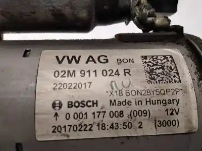İkinci el araba yedek parçası motor çalisiyor için seat ibiza (6j5) stylance oem iam referansları 02m911024r 0001177008 