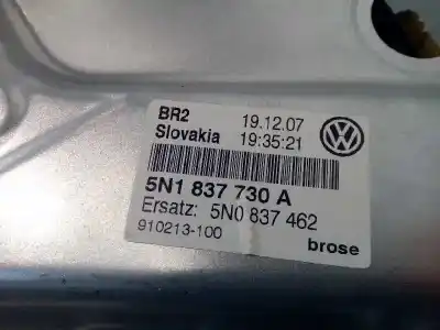 Автозапчасти б/у регулятор стекла переднего правого за volkswagen tiguan (5n1) 2.0 tdi ссылки oem iam 5n1837730 5n0837462 