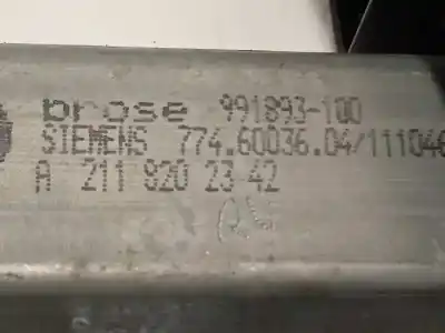 Pezzo di ricambio per auto di seconda mano alzacristalli posteriore sinistro per mercedes-benz clase e (w211) berlina e 270 cdi (211.016) riferimenti oem iam a2118202342 7746003604 2118202342