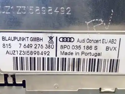 Second-hand car spare part audio system / radio cd for audi a3 sportback (8p) 1.8 16v tfsi oem iam references 8p0035186s  