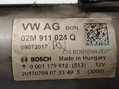 Автозапчастина б/у двигун запускається для seat ibiza (kj1) 1.0 tsi посилання на oem iam 02m911024q 0001179512 