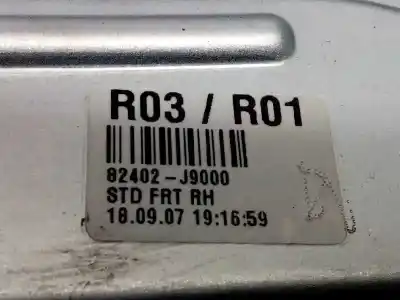 Second-hand car spare part passenger side right window regulator for hyundai kona 1.0 tgdi cat oem iam references 82460j9000 82402j9000 