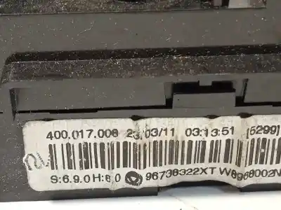 Peça sobressalente para automóvel em segunda mão comando de sofagem (chauffage / ar condicionado) por peugeot 3008 i monospace (0u_) 1.6 hdi referências oem iam 96738322xt  