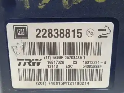 Recambio de automóvil de segunda mano de abs para opel insignia berlina edition referencias oem iam 22838815 16817028 16312231