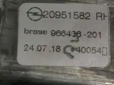 Автозапчасти б/у регулятор стекла переднего правого за opel zafira tourer c (p12) 1.6 cdti (75) ссылки oem iam 13260138 13369286 