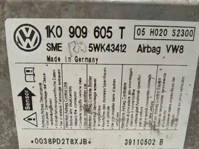 Автозапчасти б/у блок управления подушками безопасности за seat altea xl (5p5, 5p8) 1.6 tdi ссылки oem iam 1k0909605t 1k0909605t0s3 5wk43412