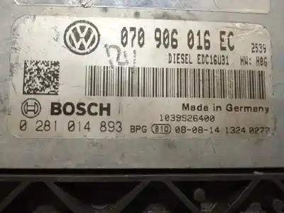 İkinci el araba yedek parçası ecu motor kontrol cihazi için volkswagen t5 transporter/furgoneta 2.5 tdi oem iam referansları 070906016ec 0281014893 