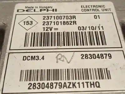 Second-hand car spare part ecu engine control for dacia sandero ii 1.5 dci 75 / blue dci 75 (b8jw b8m4 b8ah b8m7 b8m6) oem iam references 237100703r 28304879 237101862r