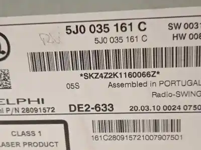 Автозапчасти б/у аудиосистема / радио cd за skoda roomster (5j7) family ссылки oem iam 5j0035161c  