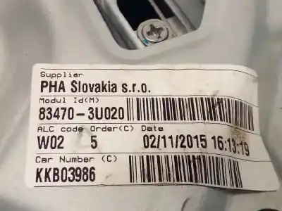 Second-hand car spare part rear left window regulator for kia sportage 1.6 gdi cat oem iam references 834713u000 834603w000 