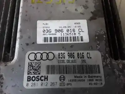 Автозапчастина б/у ебу контролер двигуна для audi a4 b7 (8ec) 2.0 tdi 16v посилання на oem iam 03g906016cl / edc16u31 / 0281012267  