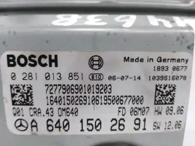 Pezzo di ricambio per auto di seconda mano centralina motore per mercedes-benz clase b (w245) 200 (245.233) riferimenti oem iam a6401502691 0281013851 