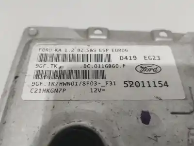 Second-hand car spare part ecu engine control for ford ka (ccu) trend + oem iam references 52011154  