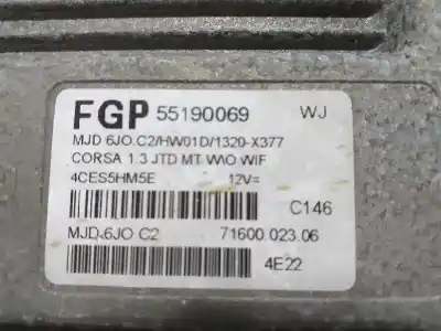 Автозапчастина б/у ЕБУ КОНТРОЛЕР ДВИГУНА для OPEL CORSA C  Посилання на OEM IAM 55197119  