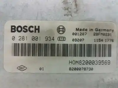 Second-hand car spare part ecu engine control for renault megane i scenic (ja0) 1.9 dti diesel cat oem iam references 0281001934  hom 8200039569