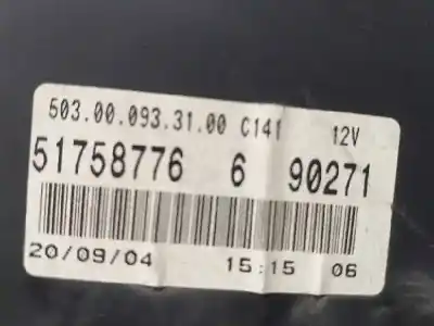 Recambio de automóvil de segunda mano de cuadro instrumentos para fiat doblo (119) 1.9 jtd elx / dynamic referencias oem iam 0051758776  