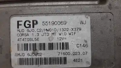 Second-hand car spare part ecu engine control for opel corsa c cosmo oem iam references 55190069  